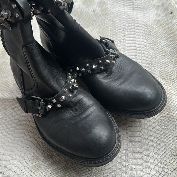 Sam Edelman Adele leather spikes combat boot 4 FOR 100 - Picture 4 of 6